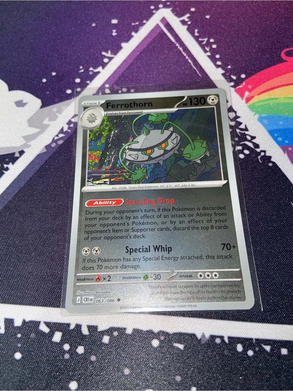 Ferrothorn Rev Holo (063/086) Mega Evolution Chaos Rising